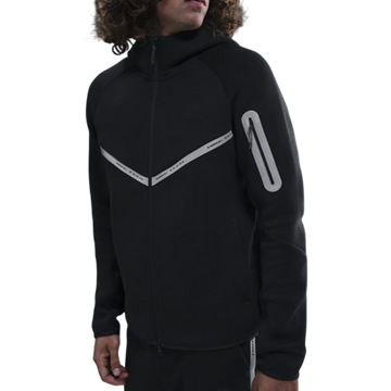 NIKE Tech Fleece Full-Zip Windrunner Black White Reflective