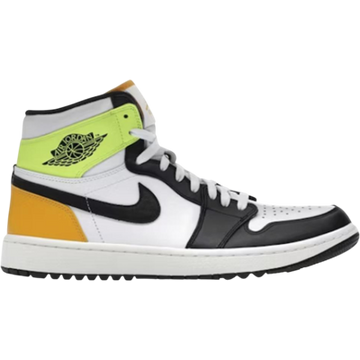 Jordan 1 Retro High G White University Gold Volt Black