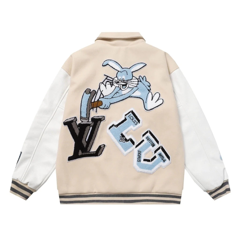 Louis Vuitton Leather Varsity Jacket White by Virgil Abloh – Image 8