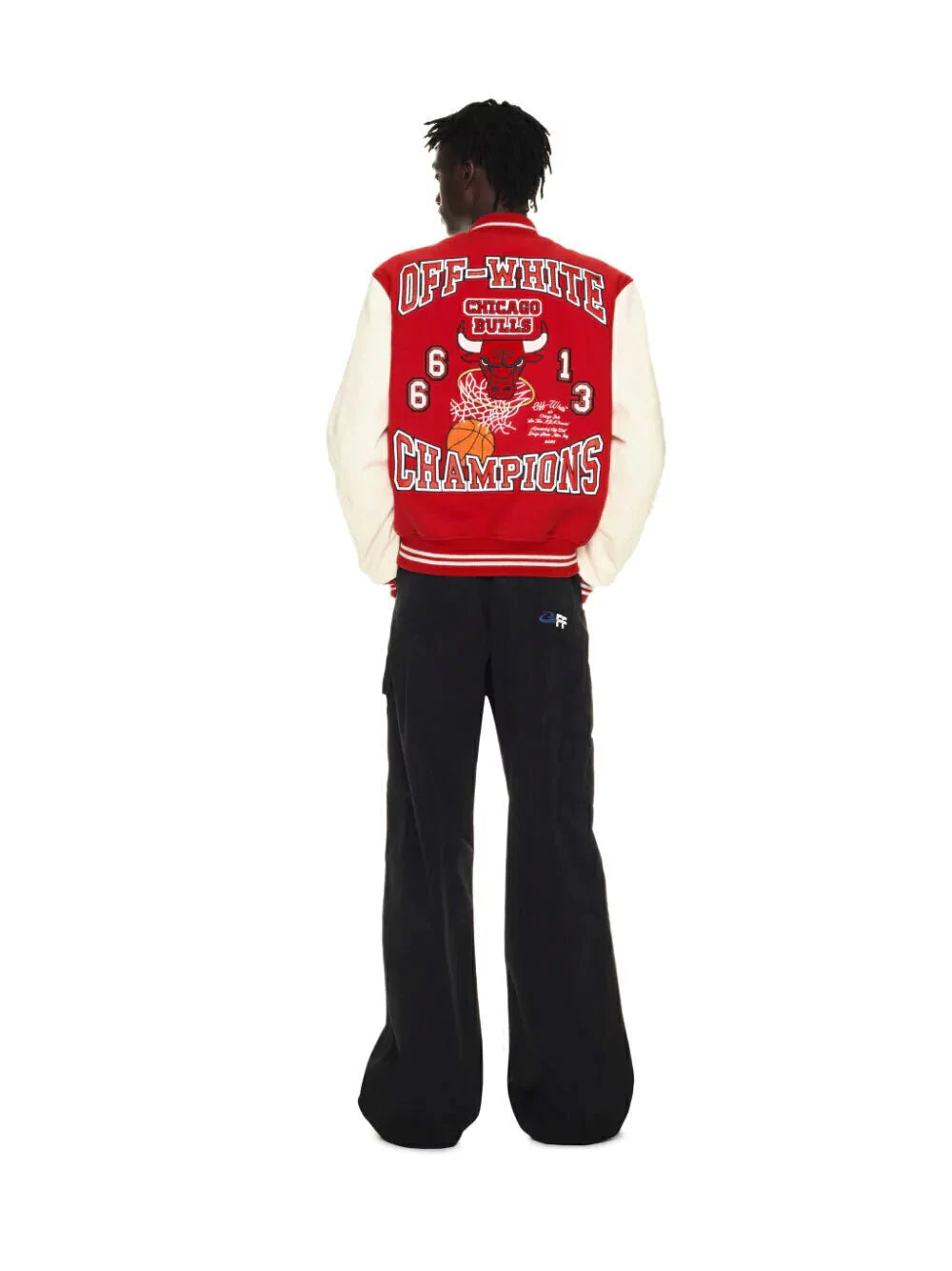Off White c/o Chicago Bulls Red Varsity Jacket – Image 2