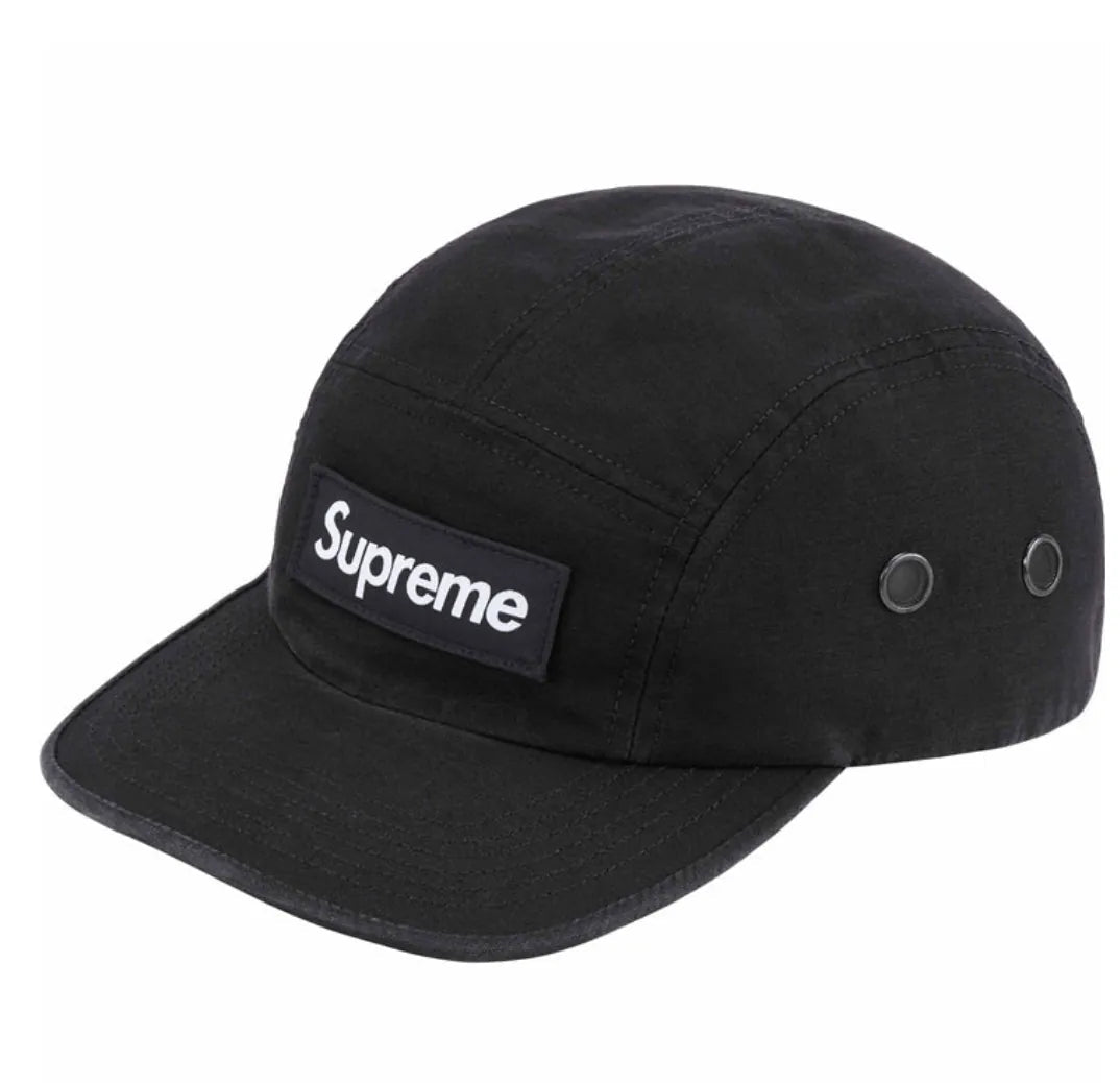 Supreme Washed Chino Twill Camp Black Cap – Image 2