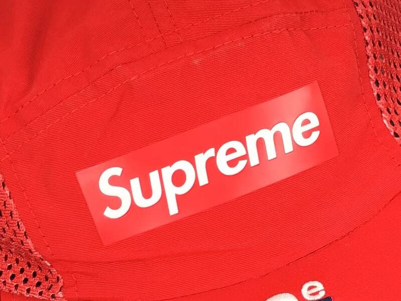 Supreme Mesh Side Panel Camp Red Cap – Image 2