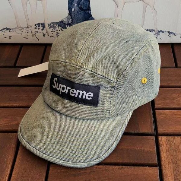 Supreme Washed Chino Twill Camp Blue Jeans Cap