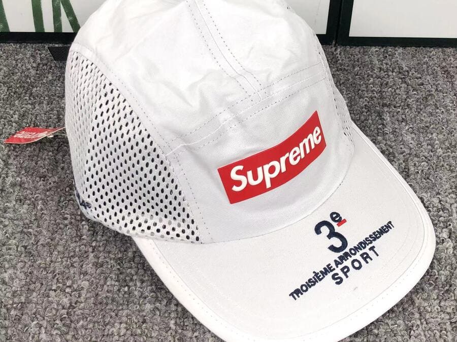 Supreme Mesh Side Panel Camp White Cap – Image 4