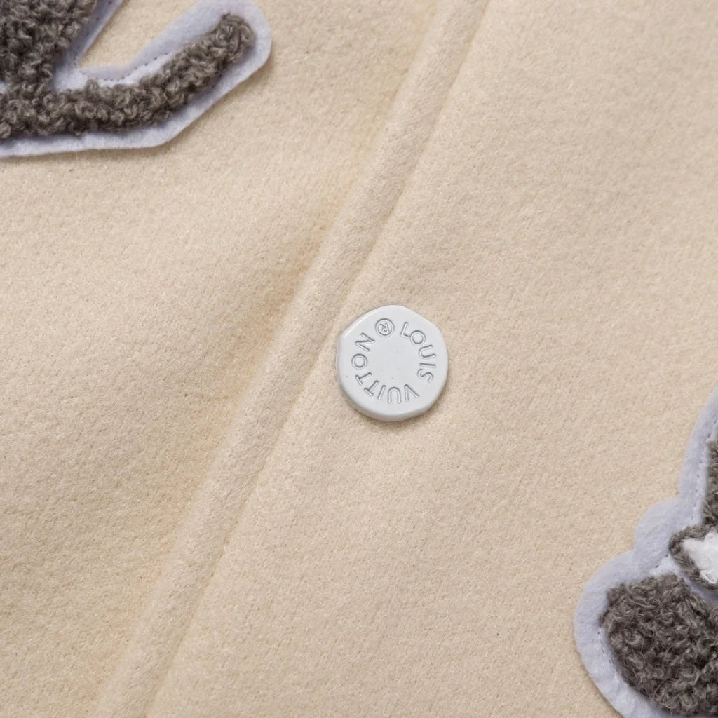 Louis Vuitton Leather Varsity Jacket White by Virgil Abloh – Image 3