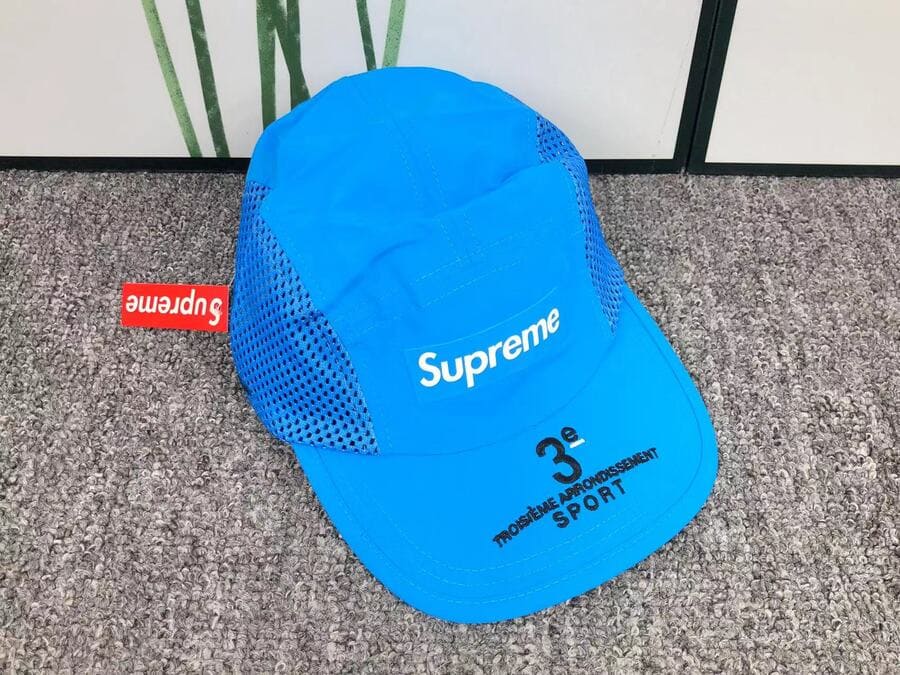 Supreme Mesh Side Panel Camp Blue Cap – Image 3