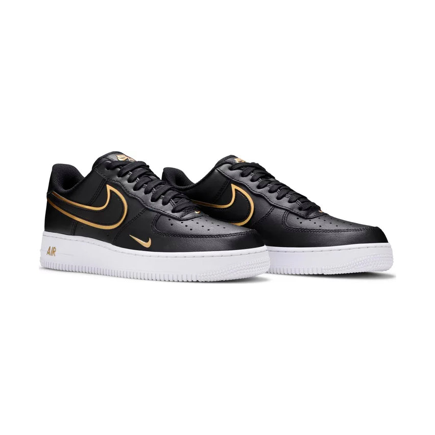 Nike Air Force 1 Low Double Swoosh Black Metallic Gold – Image 2