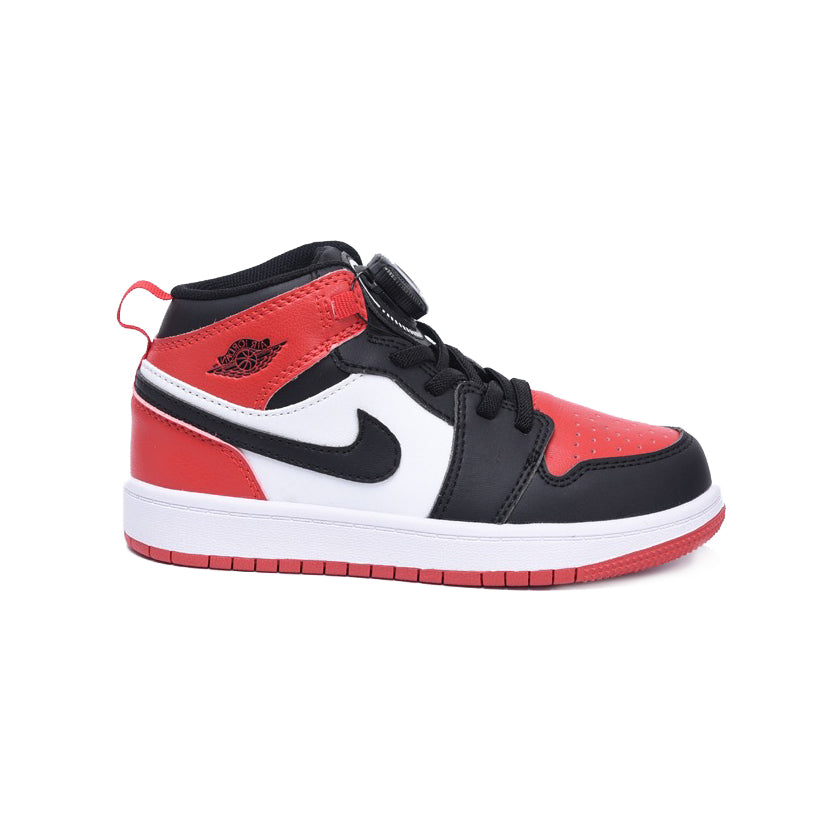 Nike Kids Jordan 1 High Bred Toe Red – Image 2