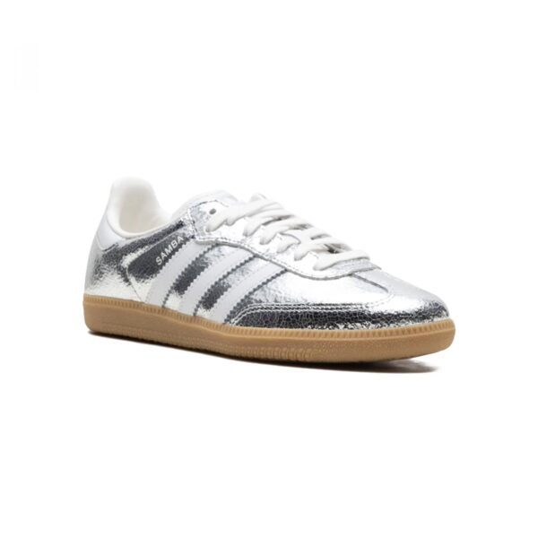Adidas Samba Silver Metallic Cracked