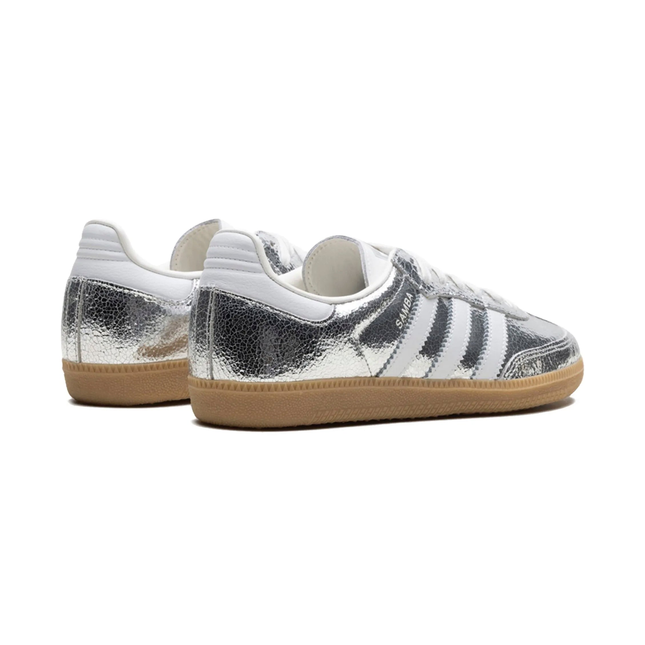 Adidas Samba Silver Metallic Cracked – Image 2