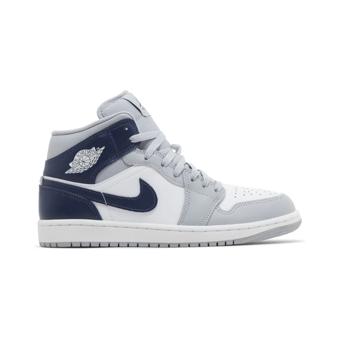 Air Jordan 1 Mid "Wolf Grey Midnight Navy" – Image 2