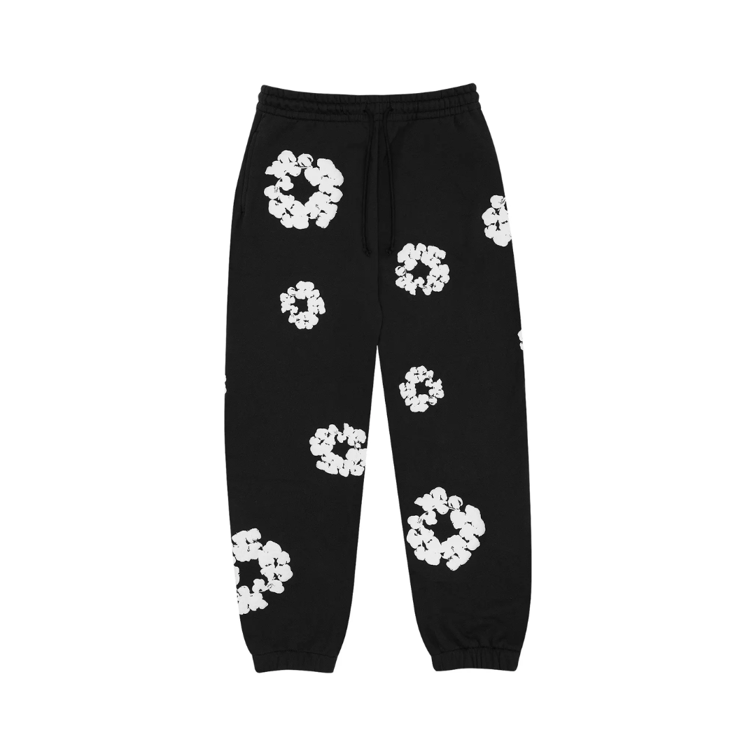 Denim Tears The Cotton Wreath Sweatpants "Black" – Image 2