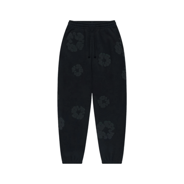 Denim Tears Cotton Wreath Sweatpants "Black Monochrome"