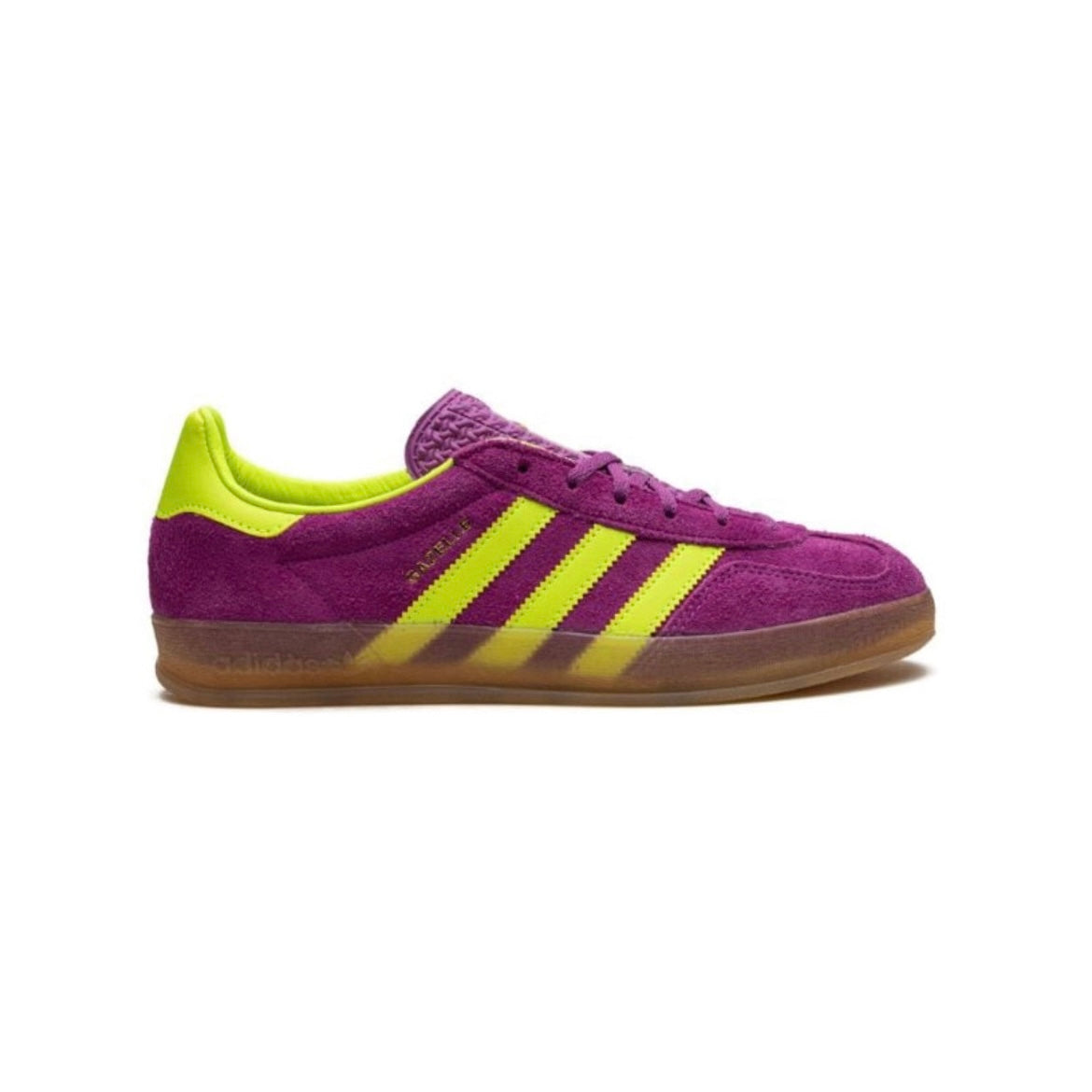 Hot Pick - Adidas Gazelle Indoor Shock Purple & Yellow – Image 3