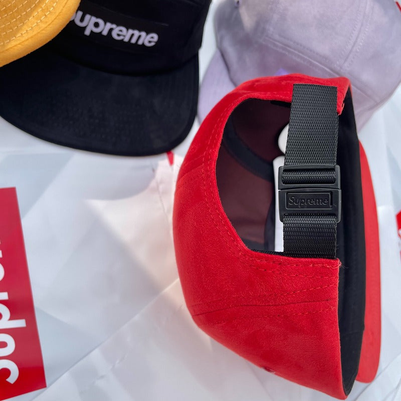 Supreme Suede Camp Red Cap – Image 2