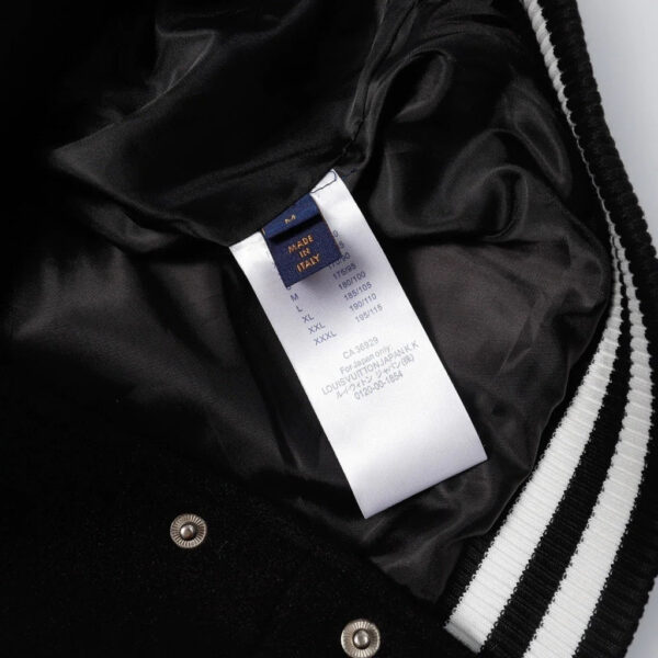 Louis Vuitton Varsity Leather Jacket Black & White