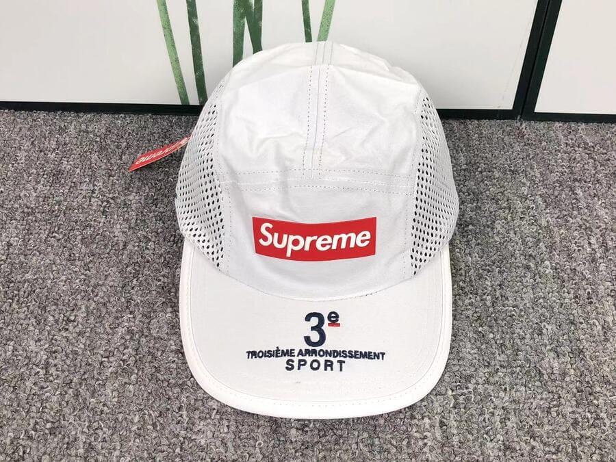 Supreme Mesh Side Panel Camp White Cap – Image 6